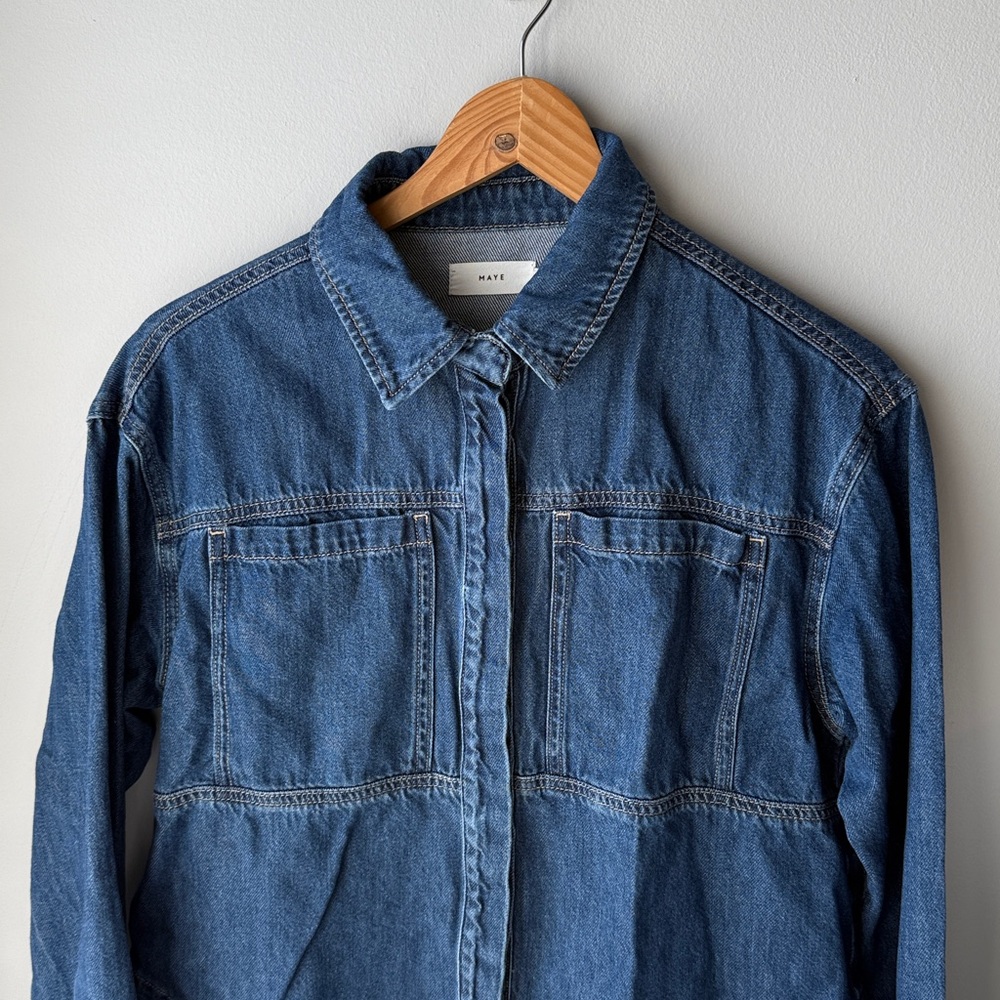MAYE Classic Denim Button Down - Picture 6 of 11